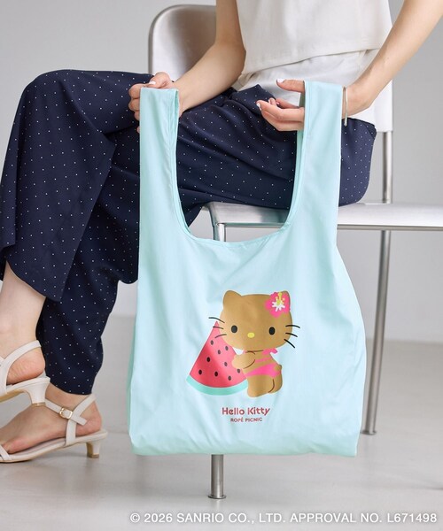 ROPE' PICNIC(ロペピクニック)の「【サンリオキャラクターズ×ROPE' PICNIC】日焼けデザイン 折りたたみエコトートバッグ(エコバッグ/サブバッグ・レディース・ラベンダー/ピンク/ローズピンク/ライトグリーン/サックス/イエロー系・F)」の16枚目の写真