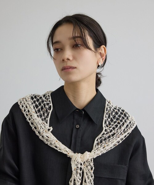 ADAM ET ROPE'(アダムエロペ)の「リネンオーバーシャツ / GENTLE LINEN(シャツ/ブラウス・レディース・ブラック/グレー/ピンク・F)」の12枚目の写真