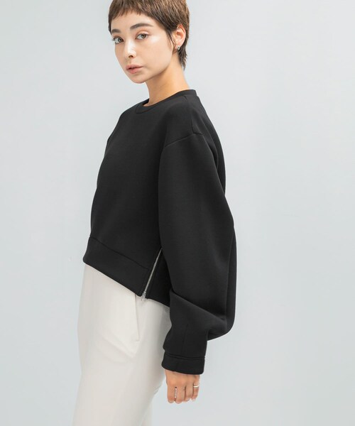 URBAN RESEARCH ROSSO（アーバンリサーチロッソ）の「ELENDEEK　TUCK HEM CROPPED CS（Tシャツ/カットソー・レディース・O.WHT/BLK/GRY・FREE）」の7枚目の写真
