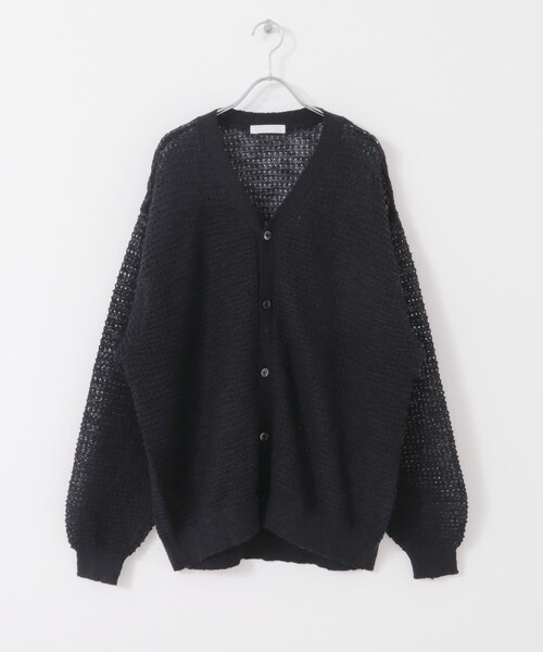 SENSE OF PLACE by URBAN RESEARCH（センスオブプレイスバイアーバンリサーチ）の「『ユニセックス』『洗濯可』シアーVネックカーディガン（カーディガン/ボレロ・メンズ・RED/BLACK/MINT・M/L）」の12枚目の写真