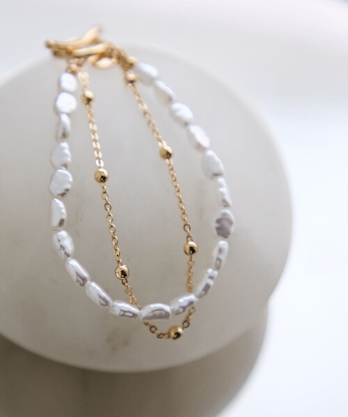 VIS（ビス）の「チェーンレイヤードブレスレット（ブレスレット・レディース・ゴールド/シルバー・F）」の4枚目の写真