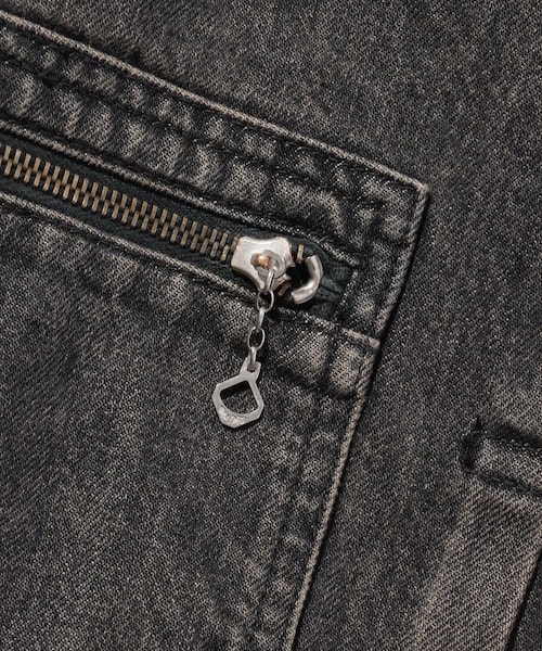 ADAM ET ROPE'（アダムエロペ）の「【DAIRIKU/ダイリク】2PKT Vinatge Denim Jacket（デニムジャケット・メンズ・ブラック・L/M/S）」の12枚目の写真