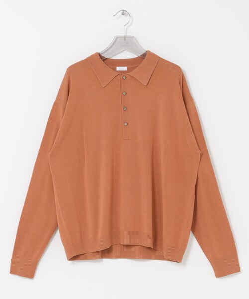 URBAN RESEARCH（アーバンリサーチ）の「crepuscule　Long-Sleeve Polo（ニット/セーター・メンズ・BROWN/ORANGE/BLUE/KHAKI・1/2）」の10枚目の写真