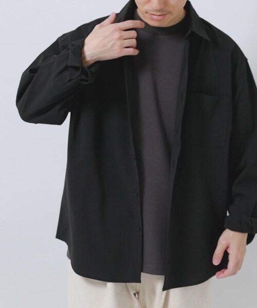 ITEMS URBANRESEARCH(アイテムズ アーバンリサーチ)の「ヨウリュウレギュラーカラー長袖シャツ(シャツ/ブラウス・メンズ・BLK/NVY/OLV/D.GRAY・M/L)」の16枚目の写真