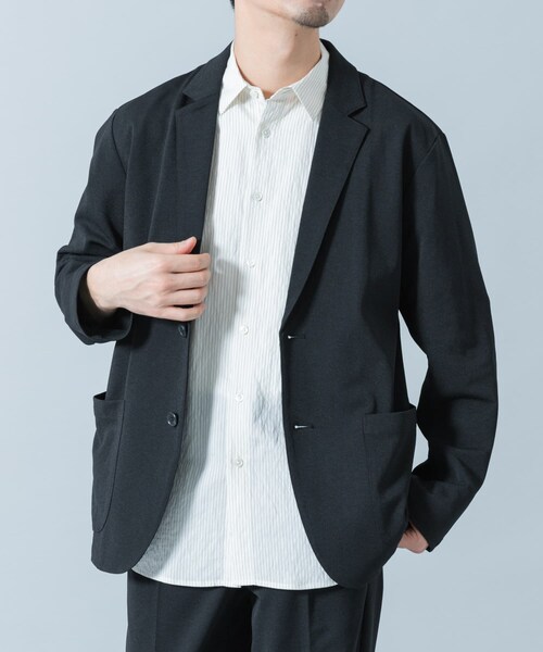 URBAN RESEARCH ROSSO（アーバンリサーチロッソ）の「『WEB限定』『セットアップ対応/XLサイズあり』コンフォータブルドライジャケット（テーラードジャケット・メンズ・NAVY/CHARCOAL/BLACK・S/M/L/XL）」の22枚目の写真