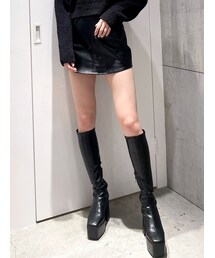 GYDA | フェイクレザースカートライクショートパンツ(スカート)