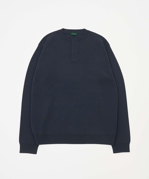 ADAM ET ROPE'（アダムエロペ）の「HENLEY NECK KNIT（ニット/セーター・メンズ・ブラック/チャコール・L/M/XL）」の2枚目の写真