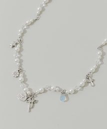 SMELLY | キラキラチャームパールネックレス(ネックレス)