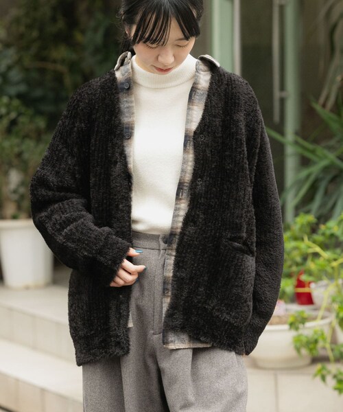 EKAL（エカル）の「OCTAカーディガンジャケット（カーディガン/ボレロ・レディース・ブラック/グレー・One）」の9枚目の写真