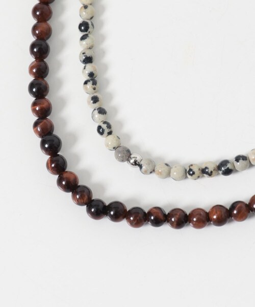 KBF（ケイビーエフ）の「天然石SETネックレス（ネックレス・レディース・BROWN SET/KHAKI SET・One）」の6枚目の写真