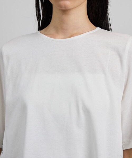 ROPE'（ロペ）の「【洗える】【YUKO SAEKI for ROPE'・コラボ】スカーフ柄プリント Aラインカットソー（Tシャツ/カットソー・レディース・ブラック/オフホワイト・F）」の19枚目の写真