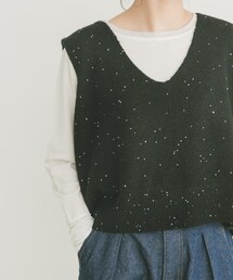 ITEMS URBANRESEARCH | スパンコールVネックニットベスト(ニット/セーター)