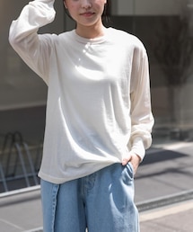 FORK&SPOON | FORK&SPOON　ウール混クルーネックカットソー(Tシャツ/カットソー)
