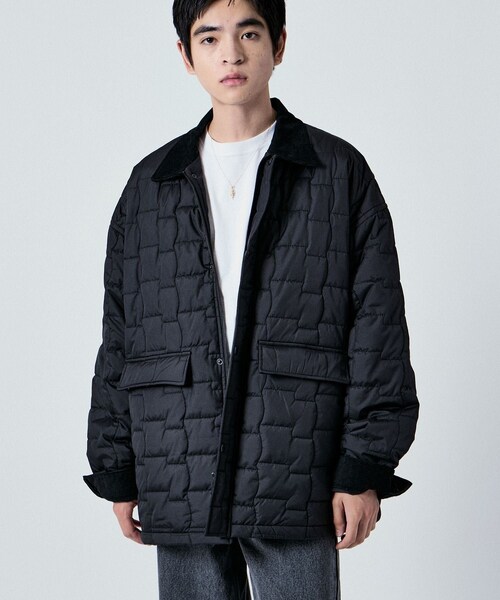 ADAM ET ROPE'(アダムエロペ)の「【UNIVERSAL OVERALL】for M FLAG QUIL TING JACKET(カバーオール・レディース・ブラック/グレー/ダークブラウン・L/M/XL)」の20枚目の写真