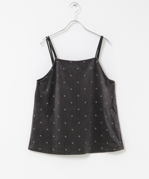 URBAN RESEARCH DOORS(アーバンリサーチドアーズ)の「刺繍ベロアキャミチュニック(キャミソール・レディース・BLACK/CHARCOAL・Free)」の6枚目の写真