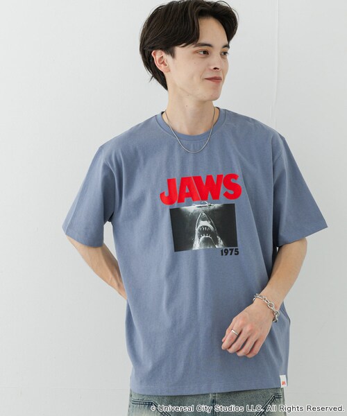 SENSE OF PLACE by URBAN RESEARCH（センスオブプレイスバイアーバンリサーチ）の「『別注』SENSE OF PLACE×JAWS　プリントT-SHIRTS/B（Tシャツ/カットソー・メンズ・WHITE/CHARCOAL/BLUE・M/L）」の22枚目の写真