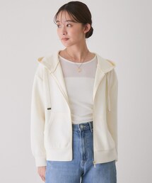 Jayro（ジャイロ）の「ダンボール抜襟フルZIPフーディ（カーディガン/ボレロ・レディース）」