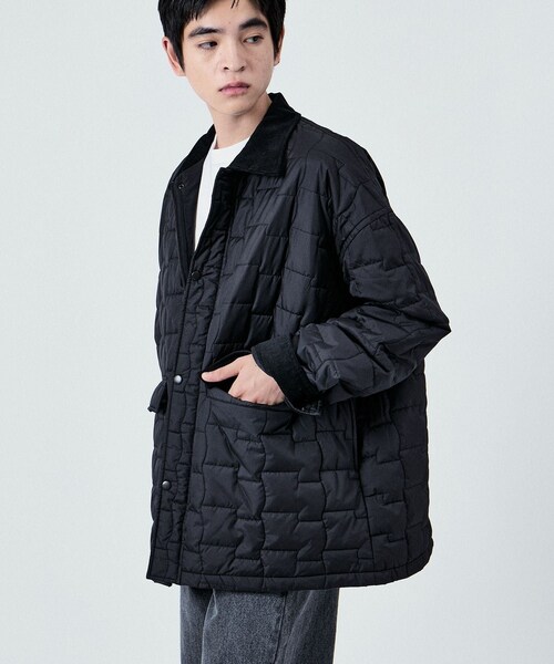 ADAM ET ROPE'(アダムエロペ)の「【UNIVERSAL OVERALL】for M FLAG QUIL TING JACKET(カバーオール・レディース・ブラック/グレー/ダークブラウン・L/M/XL)」の21枚目の写真