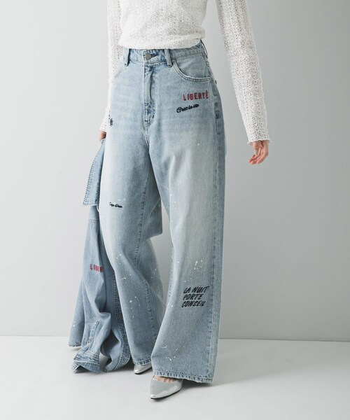 URBAN RESEARCH（アーバンリサーチ）の「『別注』PICCADILLY×URBAN RESEARCH　刺繍デニムパンツ（デニムパンツ・レディース・LT GRAY/LT INDIGO・36/38/40）」の16枚目の写真