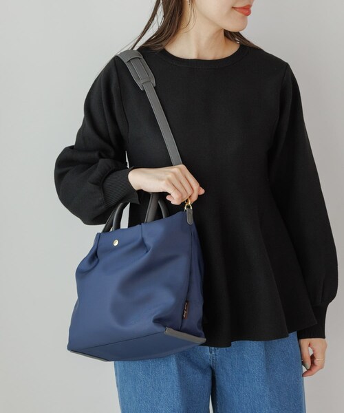 URBAN RESEARCH Sonny Label（アーバンリサーチサニーレーベル）の「『別注』Legato largo×Sonny Label　肩楽2WAYショルダーバッグ（ショルダーバッグ・レディース・ブラック/ネイビー/ベージュ・one）」の5枚目の写真