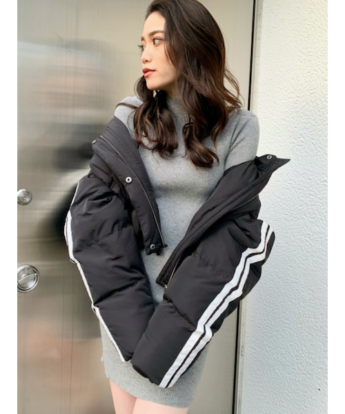 GYDA（ジェイダ）の「ショートダウンコート（ダウンジャケット/コート・レディース・ボルドー/グリーン・F）」の10枚目の写真