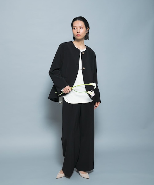 URBAN RESEARCH ROSSO（アーバンリサーチロッソ）の「『別注』CHIGNON×ROSSO　ラウンドヘムジャケット（その他アウター・レディース・OWHITE/BLACK・Free）」の15枚目の写真