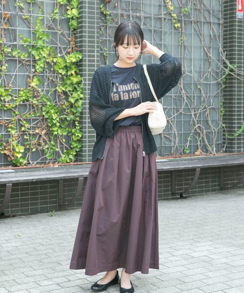 ITEMS URBANRESEARCH（アイテムズ アーバンリサーチ）の「メッシュジップニットカーディガン（ニット/セーター・レディース・BRN/GREGE/BLK・FREE）」の9枚目の写真