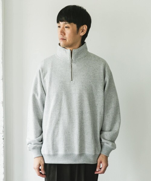 URBAN RESEARCH DOORS（アーバンリサーチドアーズ）の「commpost　反毛裏毛ハーフジップスウェット（スウェット・メンズ・TOP GRAY・M/L/XL）」の10枚目の写真