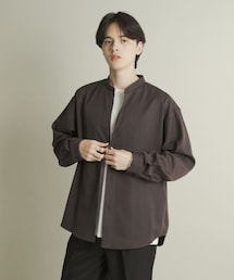 SENSE OF PLACE by URBAN RESEARCH | ウールライクバンドカラールーズシャツ(シャツ/ブラウス)