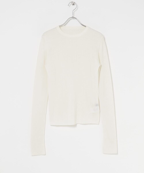 URBAN RESEARCH ROSSO（アーバンリサーチロッソ）の「シルク混リブデザインニット（ニット/セーター・レディース・WHITE/CREAM/GRAY/D/NAVY・FREE）」の8枚目の写真