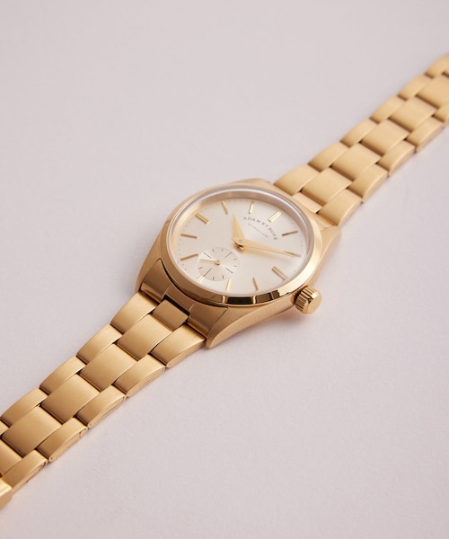 ADAM ET ROPE'（アダムエロペ）の「FLATBACK WRISTWATCH（METAL BRACELET）（アナログ腕時計・メンズ・ゴールド・F）」の6枚目の写真