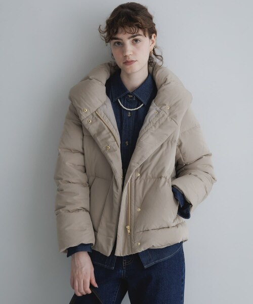 URBAN RESEARCH Sonny Label（アーバンリサーチサニーレーベル）の「撥水ショールカラーミディダウンコート（その他アウター・レディース・ブラック/グレージュ/ネイビー・Free）」の14枚目の写真