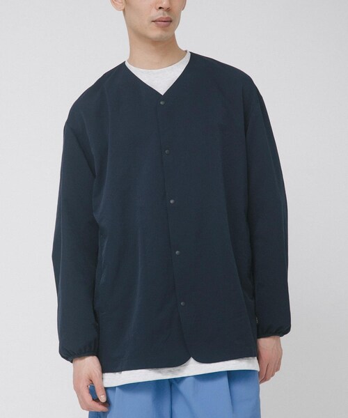 EKAL(エカル)の「『吸水速乾/通気性/軽量』DOT AIR NO COLLOR CARDIGAN(カーディガン/ボレロ・メンズ・ネイビー/ブラック/ブリック・M/L)」の22枚目の写真