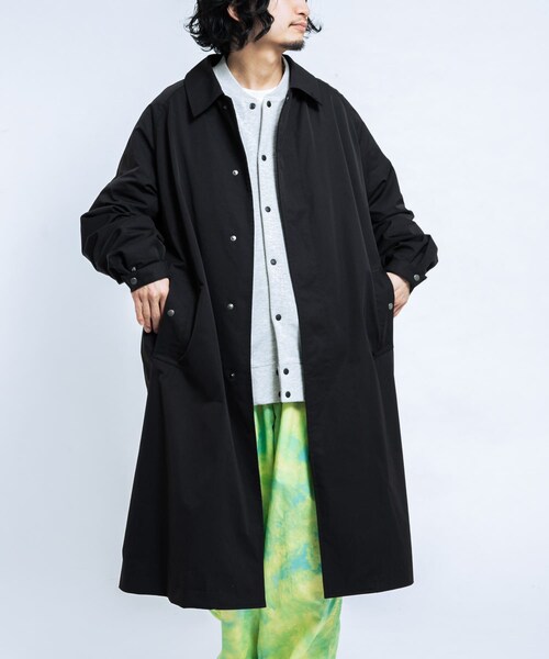EKAL（エカル）の「SOLOTEXツイルトラベルコート（ステンカラーコート・メンズ・ネイビー/ブラック・M/L）」の18枚目の写真