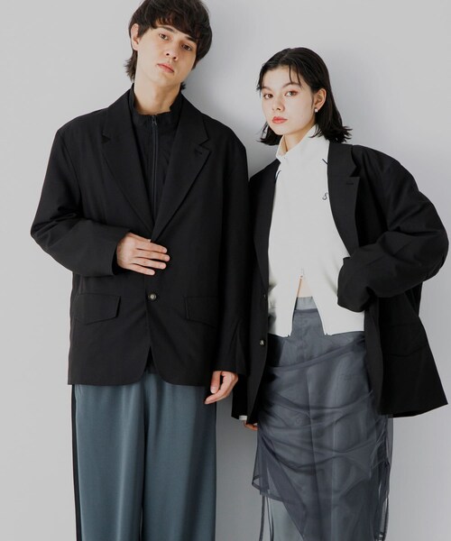 SENSE OF PLACE by URBAN RESEARCH(センスオブプレイスバイアーバンリサーチ)の「『セットアップ対応』シングルルーズジャケット(テーラードジャケット・メンズ・GRAY/BLACK/R.BROWN・M/L)」の6枚目の写真