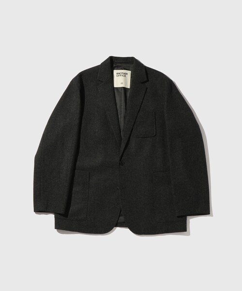 ADAM ET ROPE'(アダムエロペ)の「【ANOTHER OFFICE/アナザーオフィス】Santiago Cashmere Sports Jacket(テーラードジャケット・メンズ・ブラック/チャコール・1/2)」の3枚目の写真