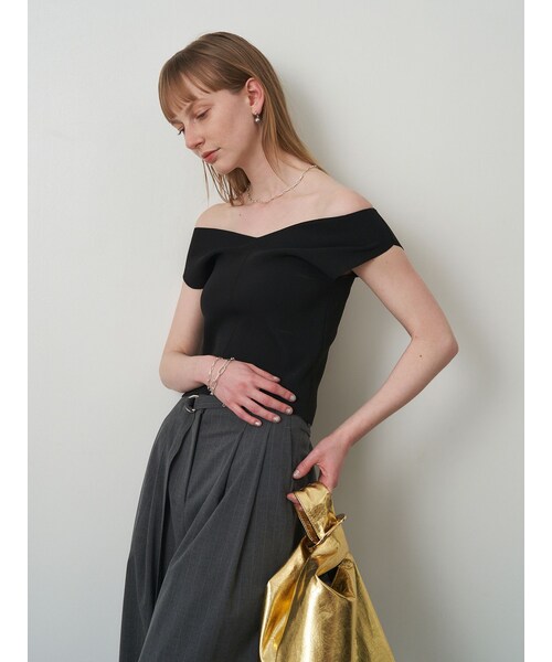 ELENDEEK（エレンディーク）の「2WAY KNIT TANK（ニット/セーター・レディース・グレー/ブラック/アイスブルー/ラベンダー・F）」の9枚目の写真