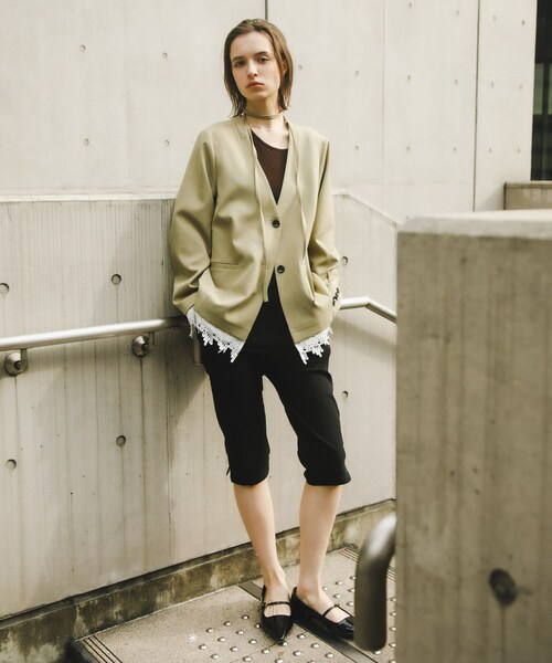 SENSE OF PLACE by URBAN RESEARCH（センスオブプレイスバイアーバンリサーチ）の「『抗菌』ポインテッドフラットパンプス（パンプス・レディース・BLACK/IVORY・S/M/L）」の18枚目の写真