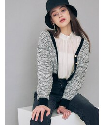 MERCURYDUO | ニットツィードカーディガン(カーディガン/ボレロ)