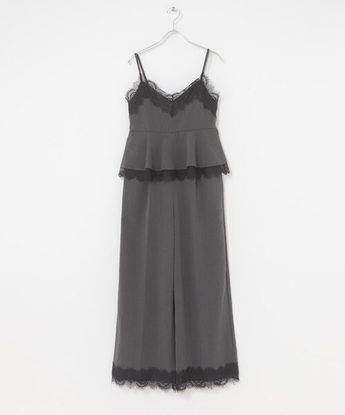 SENSE OF PLACE by URBAN RESEARCH（センスオブプレイスバイアーバンリサーチ）の「レースキャミオールインワン（つなぎ/オールインワン・レディース・CHARCOAL/CAMEL・S/M）」の7枚目の写真