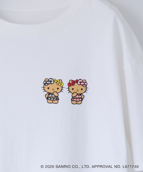 VIS(ビス)の「【HELLO KITTY×VIS】日焼けデザイン ハローキティビッグTシャツ(Tシャツ/カットソー・レディース・チャコール/ホワイト系・F)」の12枚目の写真