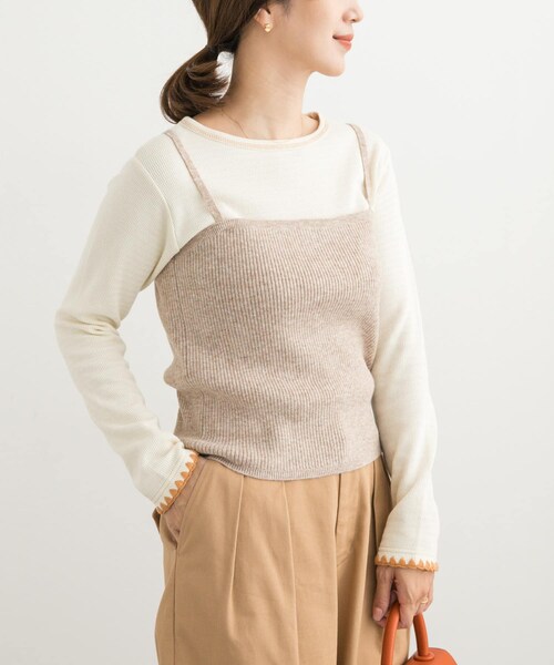 URBAN RESEARCH DOORS(アーバンリサーチドアーズ)の「リブニットビスチェ(その他トップス・レディース・杢CHARCOAL/BEIGE・M)」の17枚目の写真