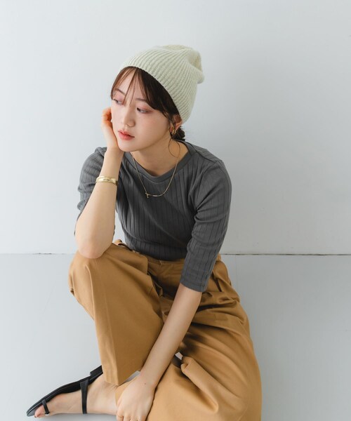 RODE SKO（ロデスコ）の「スパンコールニットワッチ（ニットキャップ/ビーニー・レディース・CHARCOAL/MILK/BLACK・one）」の14枚目の写真
