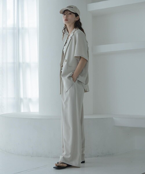 URBAN RESEARCH Sonny Label（アーバンリサーチサニーレーベル）の「ハイスペジャケットパンツセットアップ（セットアップ・レディース・オフ/チャコール・Free）」の5枚目の写真