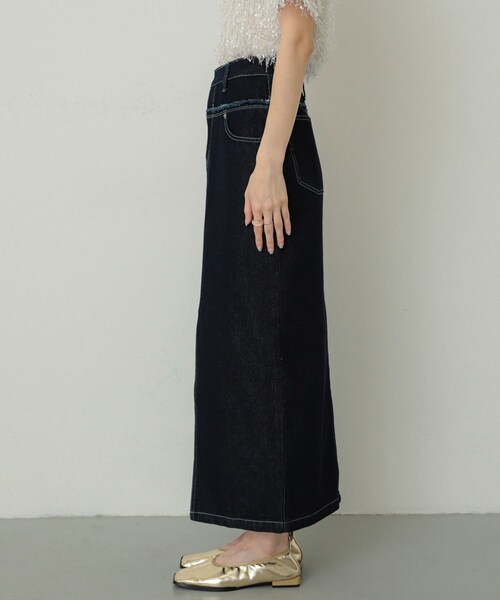 SENSE OF PLACE by URBAN RESEARCH（センスオブプレイスバイアーバンリサーチ）の「レイヤードデニムスカート（デニムスカート・レディース・ONE WASH/L.INDIGO・S/M）」の8枚目の写真