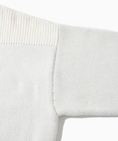 ADAM ET ROPE'（アダムエロペ）の「【X-PARIS/エックスパリ】PAR JACQUARD BOAT-NECKED CHENILLE KNIT SWEATER（ニット/セーター・メンズ・ブラック/ホワイト・M/S）」の7枚目の写真