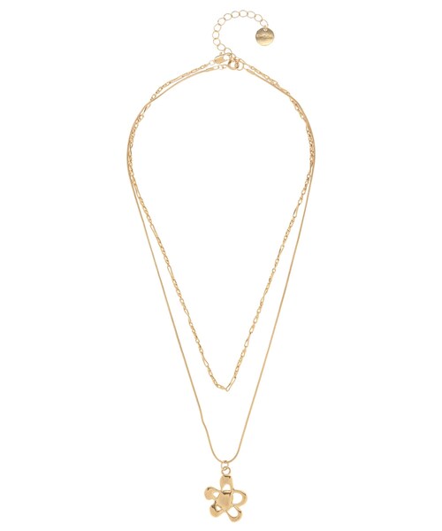 EMODA（エモダ）の「フラワーモチーフダブルネックレス（ネックレス・レディース・シルバー/ゴールド・F）」の4枚目の写真