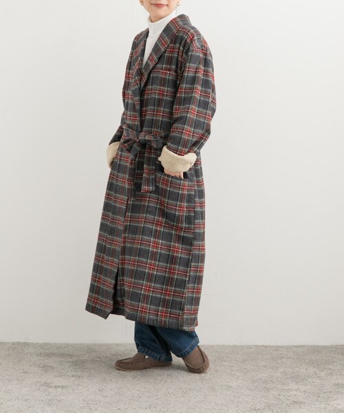URBAN RESEARCH DOORS（アーバンリサーチドアーズ）の「L.L.Bean　ScotchPlaidFlannelRobe（テーラードジャケット・レディース・Grey/Swan・M）」の13枚目の写真