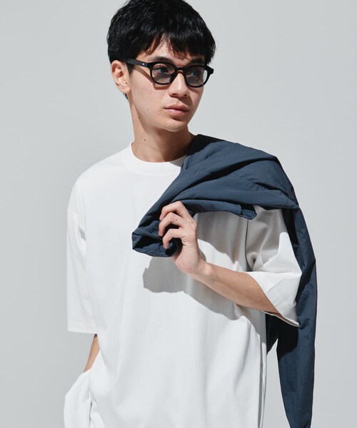 URBAN RESEARCH DOORS(アーバンリサーチドアーズ)の「『UR TECH』サマシェア クルーネックTシャツ(Tシャツ/カットソー・メンズ・WHITE/L.BLUE/BLACK×GRY/BLACK・M/L/XL)」の10枚目の写真