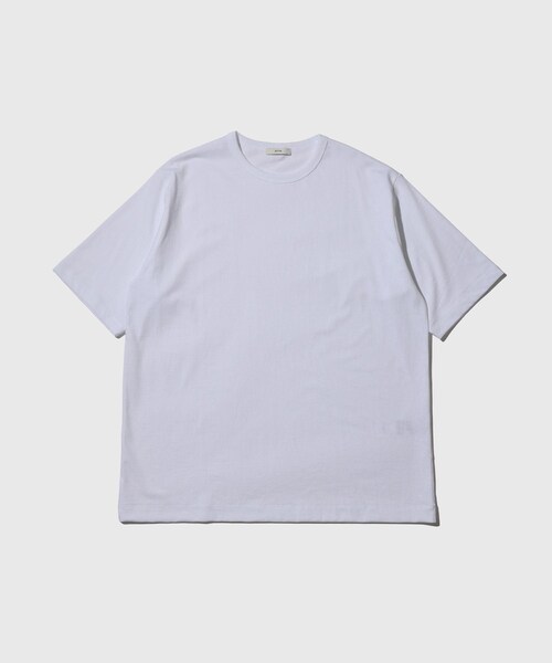 ADAM ET ROPE'(アダムエロペ)の「【ATON/エイトン】DRY COTTN JERSEY T-SHIRT(Tシャツ/カットソー・メンズ・ブラック/ホワイト・4/6)」の2枚目の写真